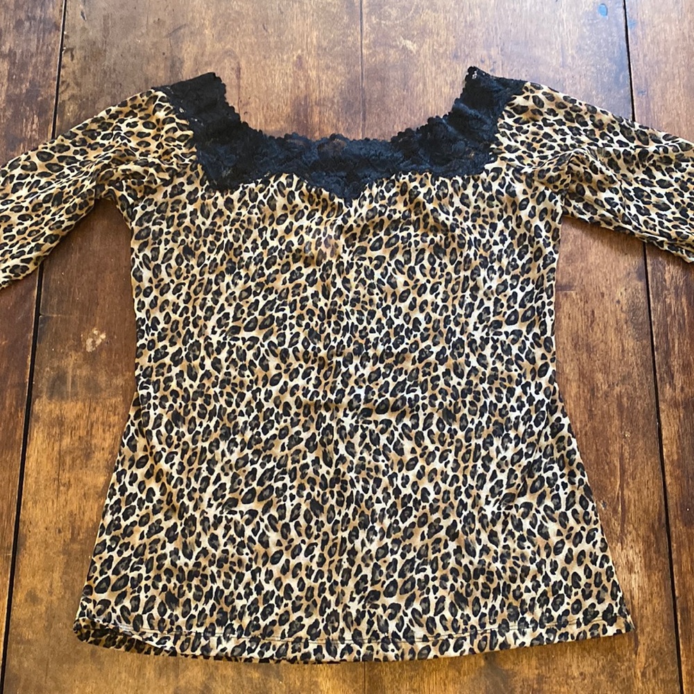 Sheer Leopard Print Top